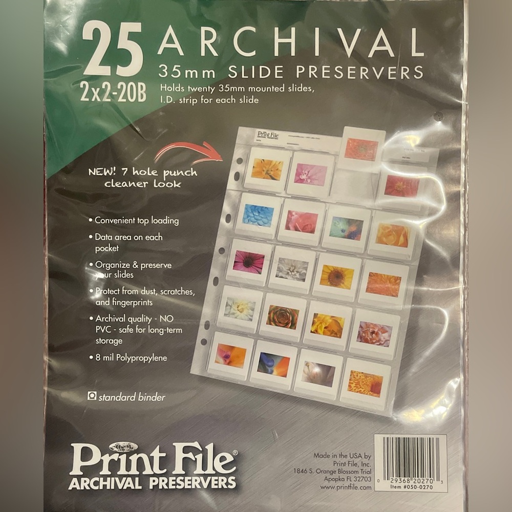 Archival 35mm Slide Preservers | Brand New